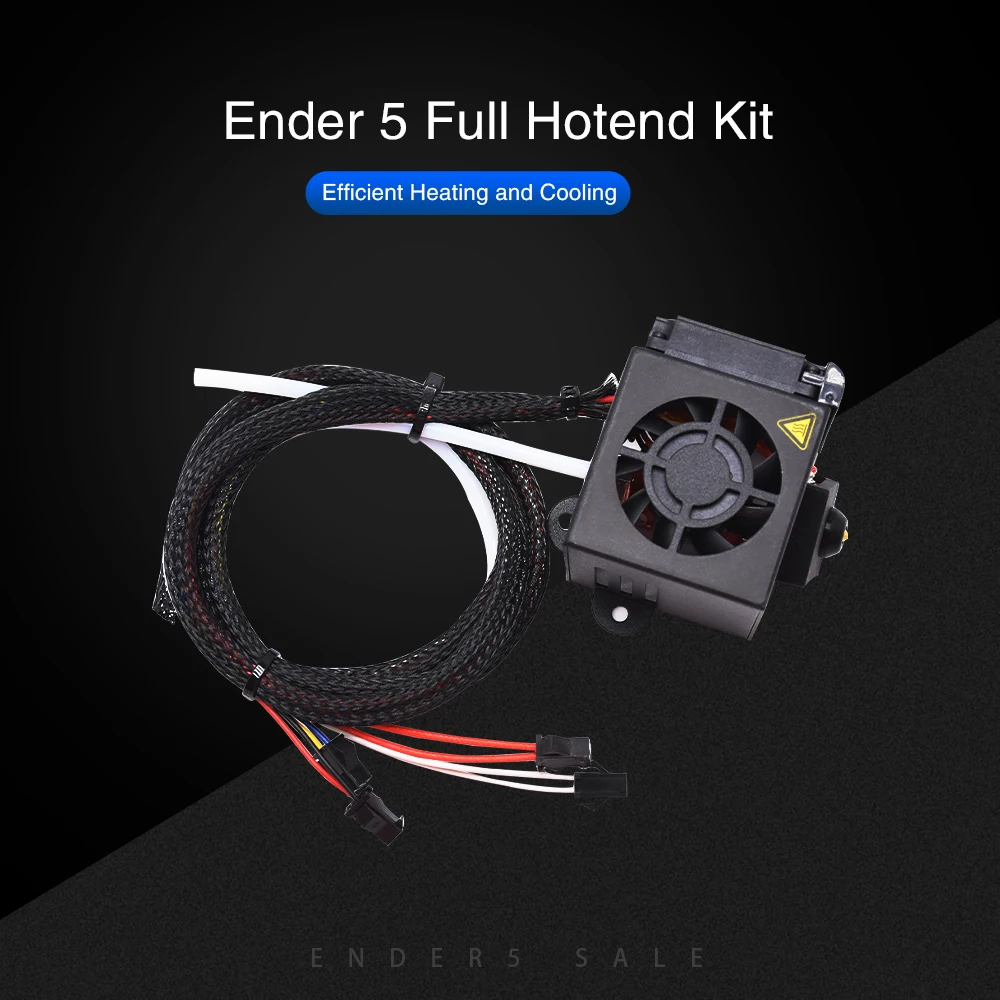 Creativity Ender5 MK8 Extruder Full Hotend Kit with 4010 Fan 0.4mm Nozzle For 3D Printer Ender-3/V2 CR-10 3D Printer Accessories