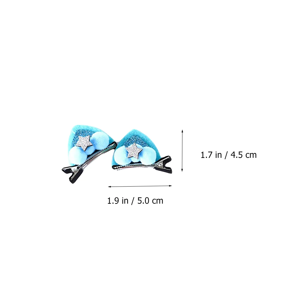 

16pcs Cat Hairpin Kids Cat Ear Headdress Glitter Headdress Girl Accessories Fabric Clips Colorful Sequins Novel Style