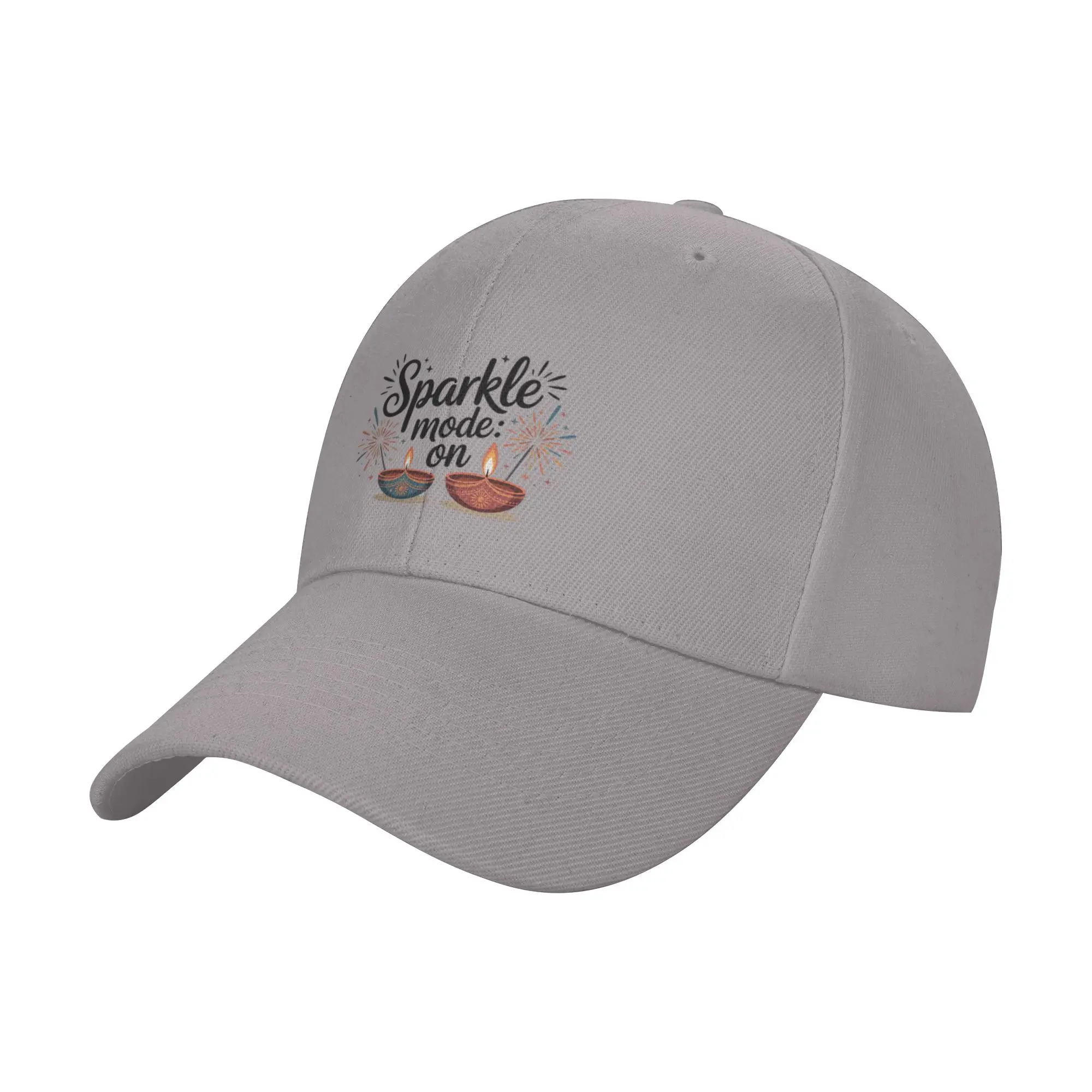 Hot Sale Sparkle Mode  ON   Festive Diwali Lights Design Baseball Cap  Graphic Visors  Fishing Visors