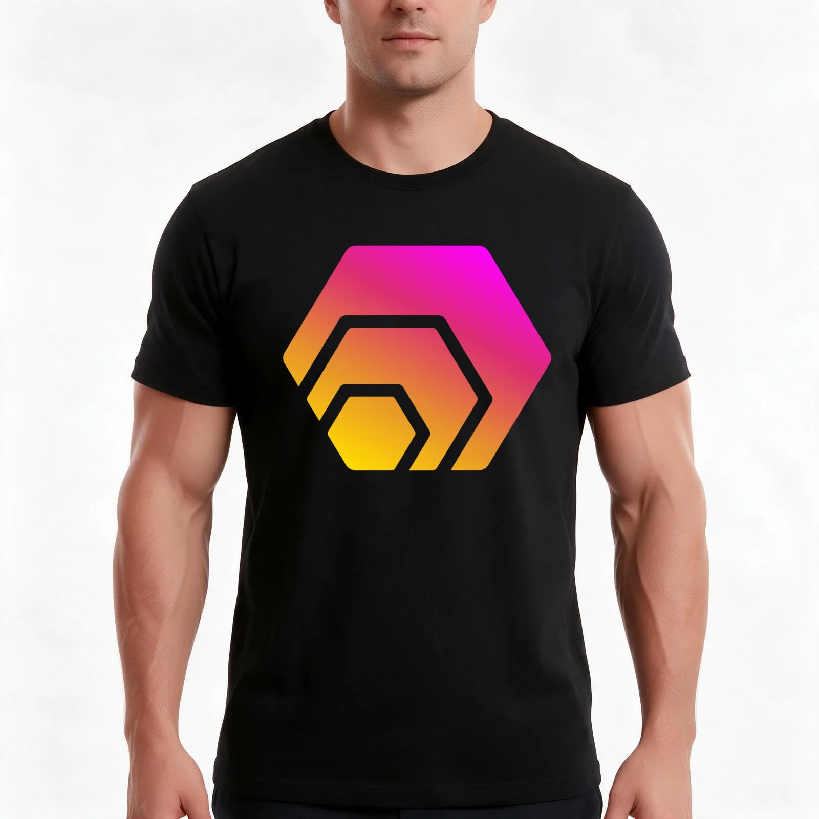 HEX, Crypto asset Logo T-Shirt, Summer Casual Cotton Tee, Oversized Streetwear Tops, Vintage Graphic Print, Unisex Men Women