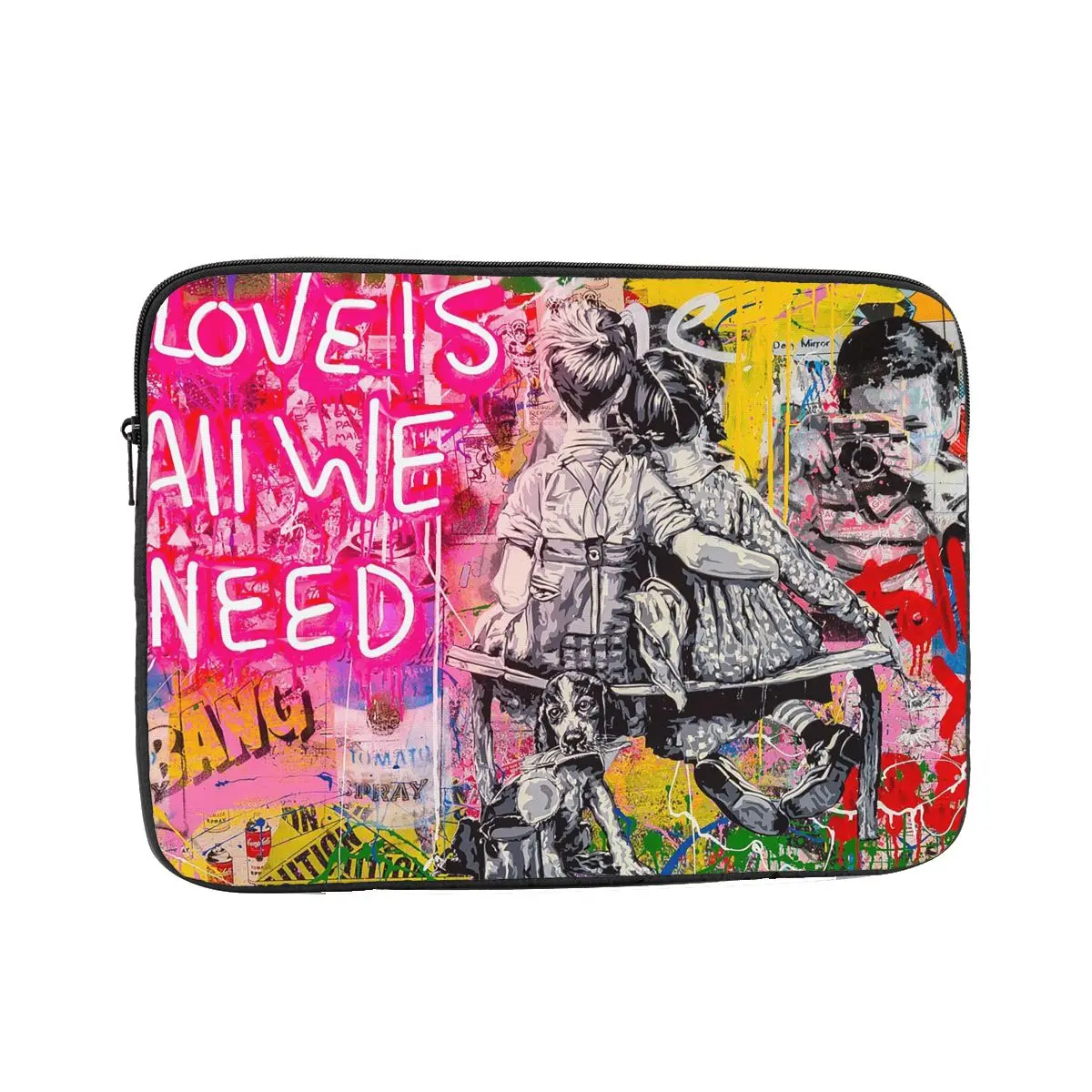 Laptop Liner Sleeve Banksy 12 13 15 17 Inch Notebook Bag Case Graffiti Art Brainwash Computer Shockproof Case