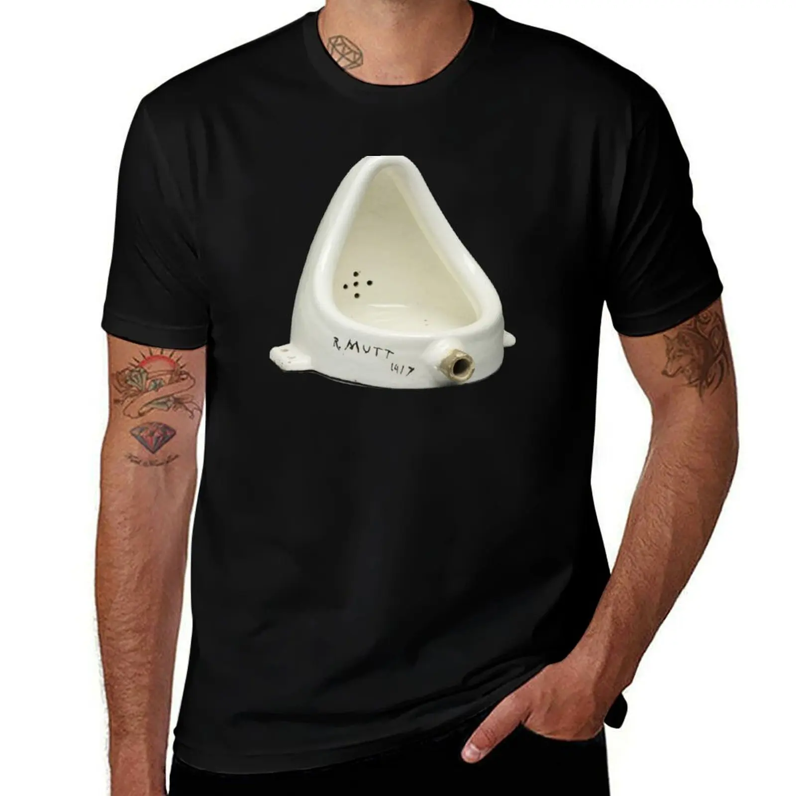 r. mutt 1417 marcel duchamp fountain found object art T-Shirt t shirts for man graphic vintage T-Shirt