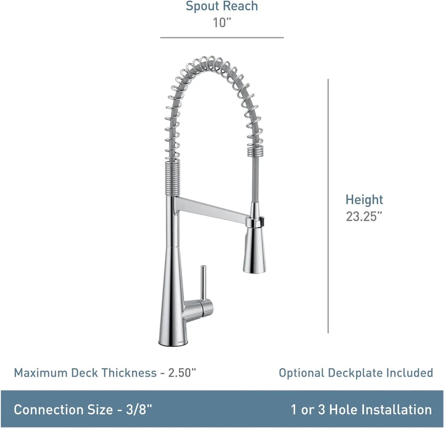Matte Black High-Arc Single-Hole Kitchen Faucet with Pull Down Spring Spout and Power Boost Spray