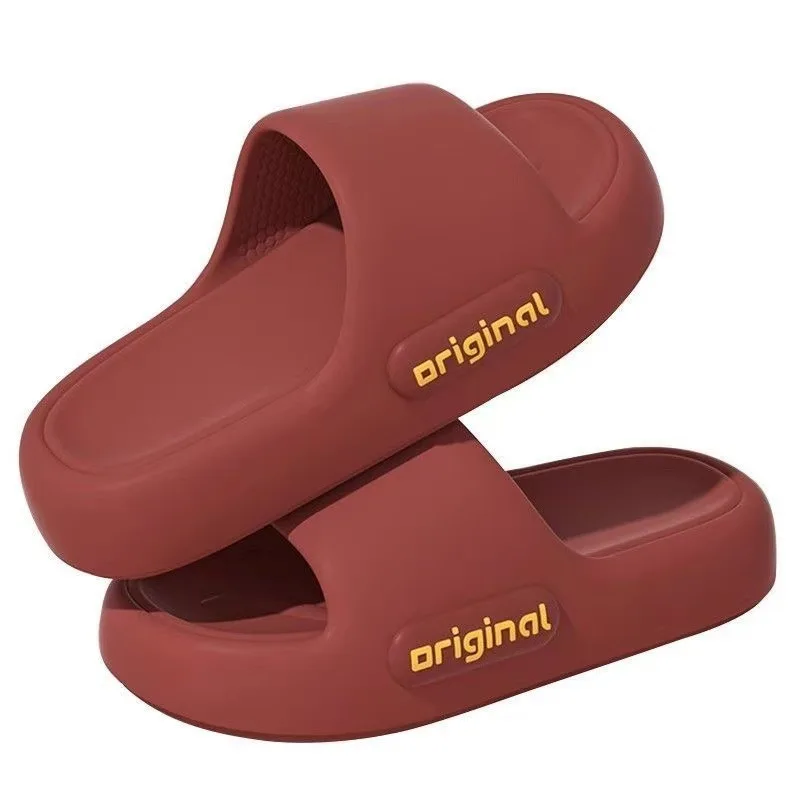 Men's Non-Slip Slippers for Women Summer New Indoor Home Soft Bottom Middle-Aged and Elderly Couples Bathroom Bathing Slippers for Men