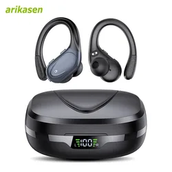 Ear buds Wireless Earbuds Bluetooth 5.3 Headphones 75hrs Playtime with Digital Display Sports Wireless Headphones with Earhook