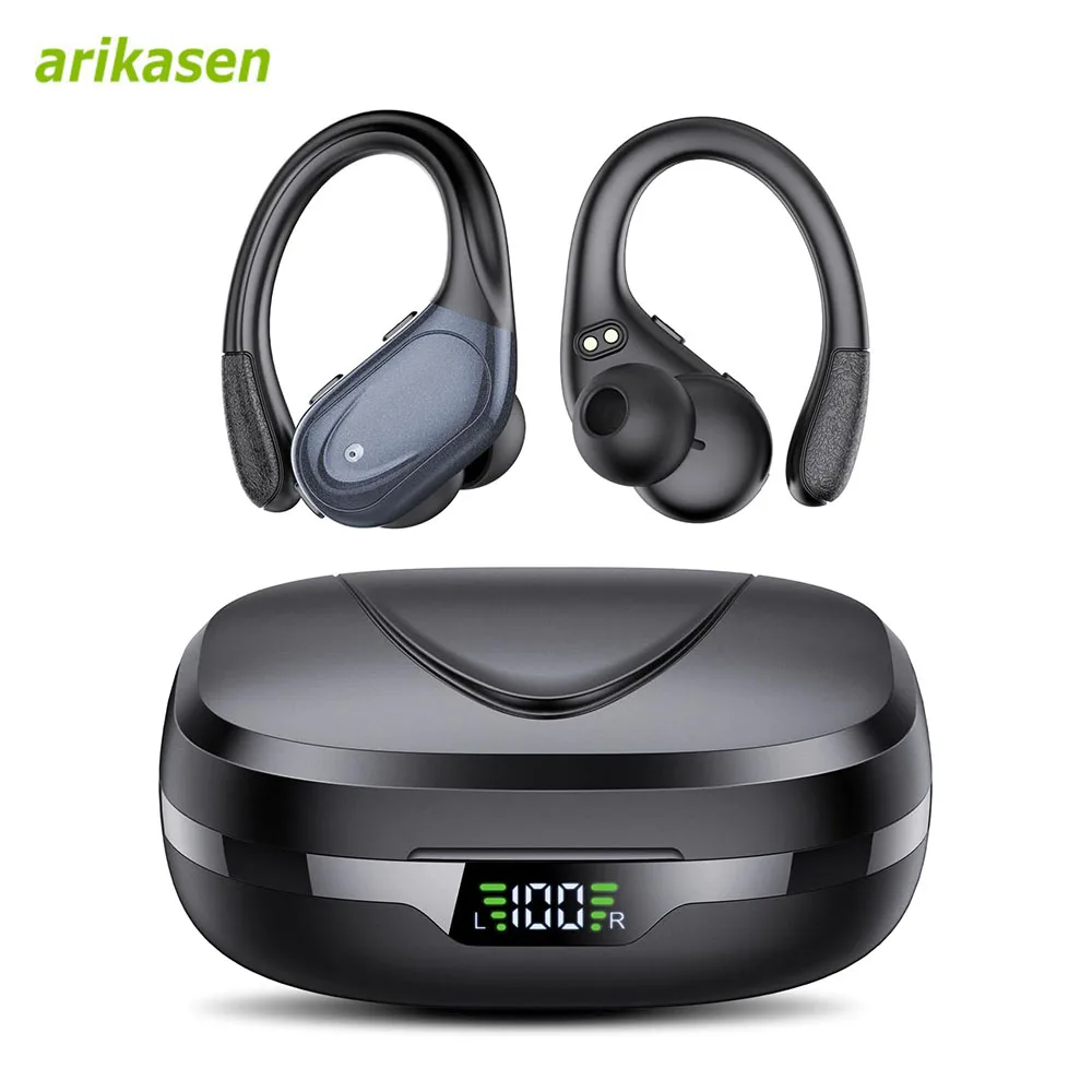 Ear Buds Wireless Earbuds Bluetooth 5.3 Headphones 75hrs Playtime with Digital Display Sports Wireless Headphones with Earhook