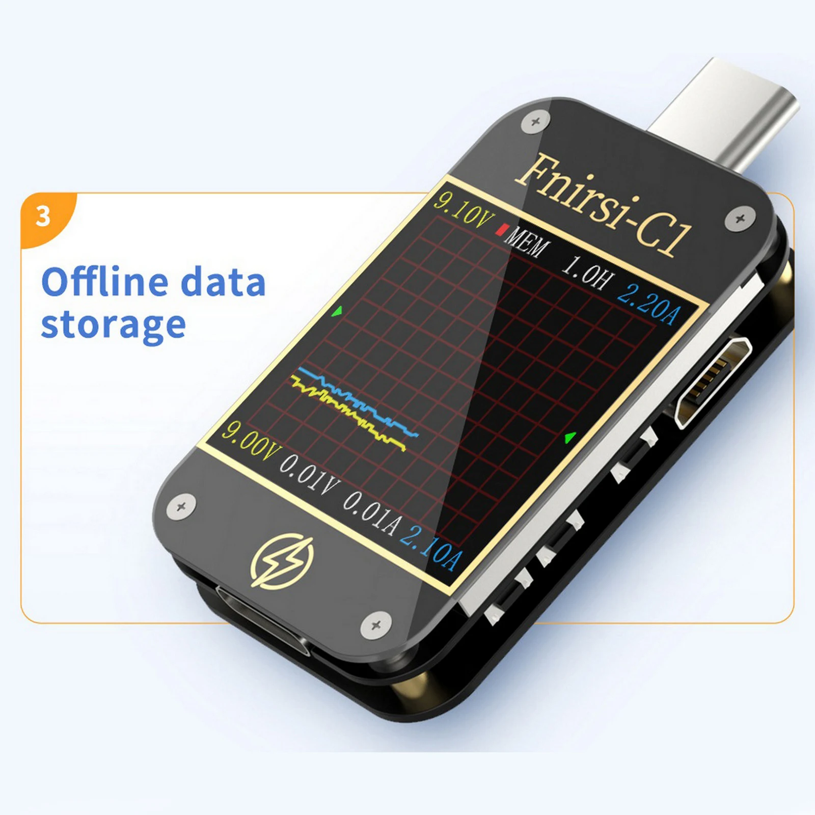 FNIRSI-C1 FNB48 Voltmeter Current Quick Recharging Protocol Tool Multimeter Trigger Ammeter USB QC4 PD3.0 PPS Capacity Tester