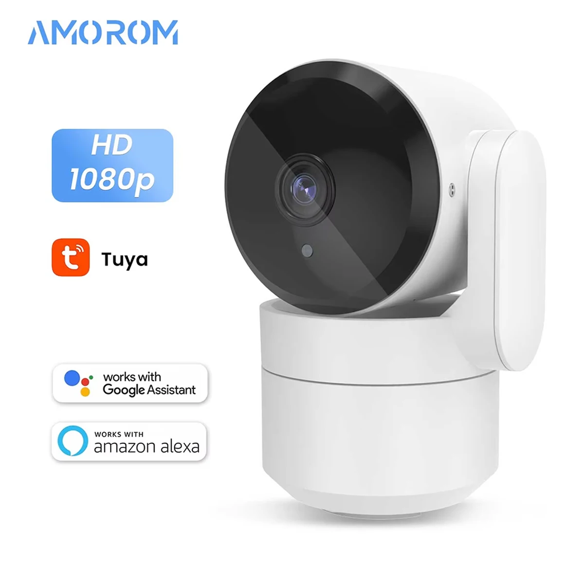 1080P Tuya Indoor Wifi Ip Camera Wireless Night Vision Ai Detection Two -Way Audio Surveillance Ip Camera Support Google & Alexa