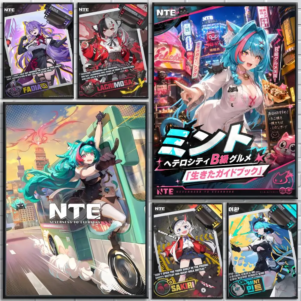 Game Neverness to Everness Poster poster Self-adhesive wall stickers, suitable for room decoration, high-quality printing.