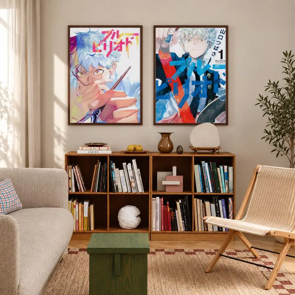Beautiful Artistic Coming-of-Age Anime Blue Period Poster Self‑Adhesive Waterproof Poster Sticker Wall Art Home Decor