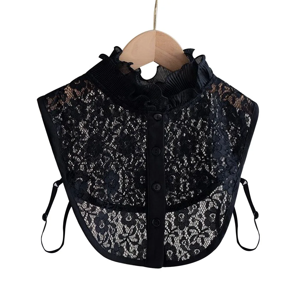

Clothes Accessory Detachable Fake Collar Lace Adjustable Neckline White Black False Collar Women Girls