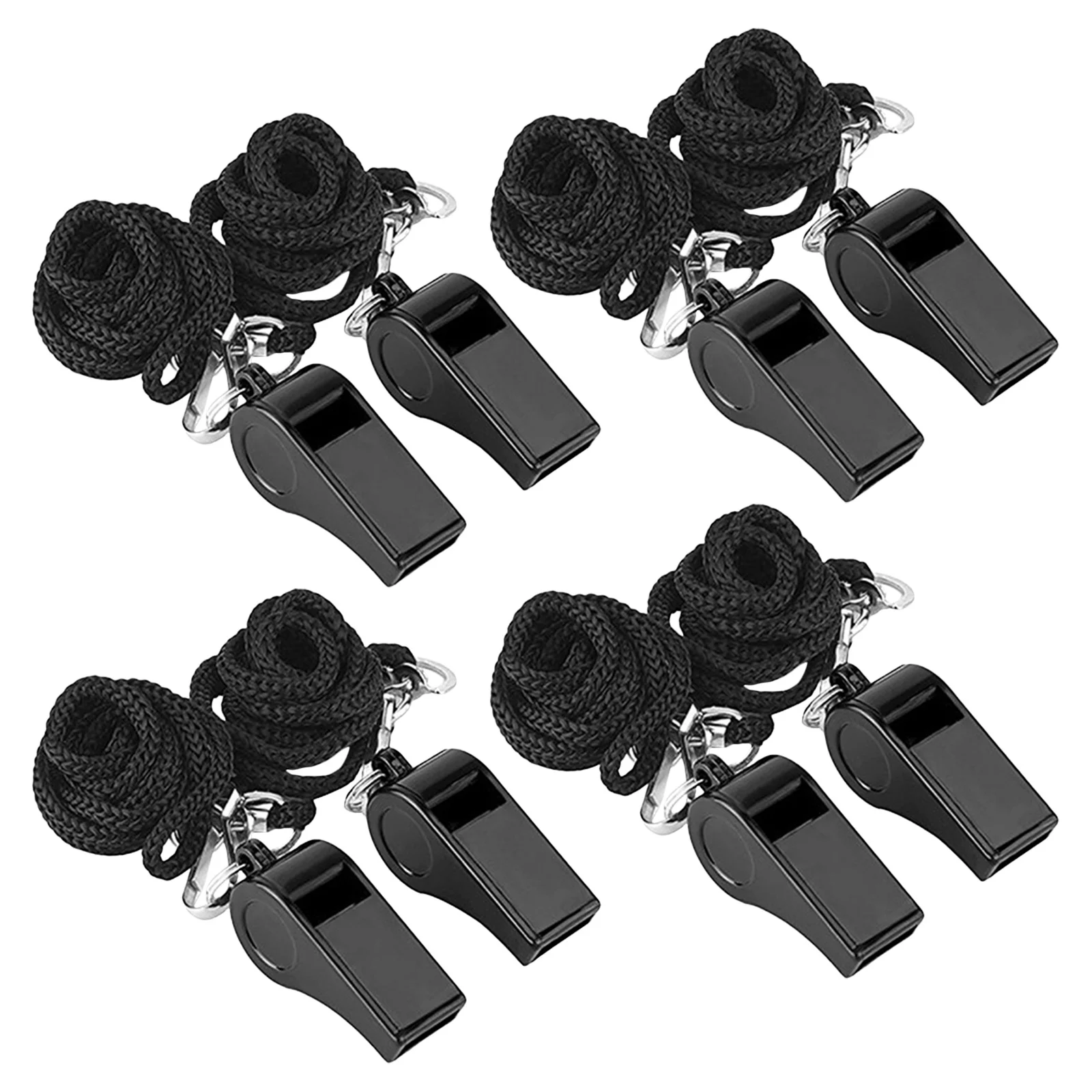 8 قطعة صافرة الحبل قسط المعادن صفارة إنقاذ بصوت عال تنبيه السلامة للرياضة في الهواء الطلق حكم التدريب في حالات الطوارئ #2