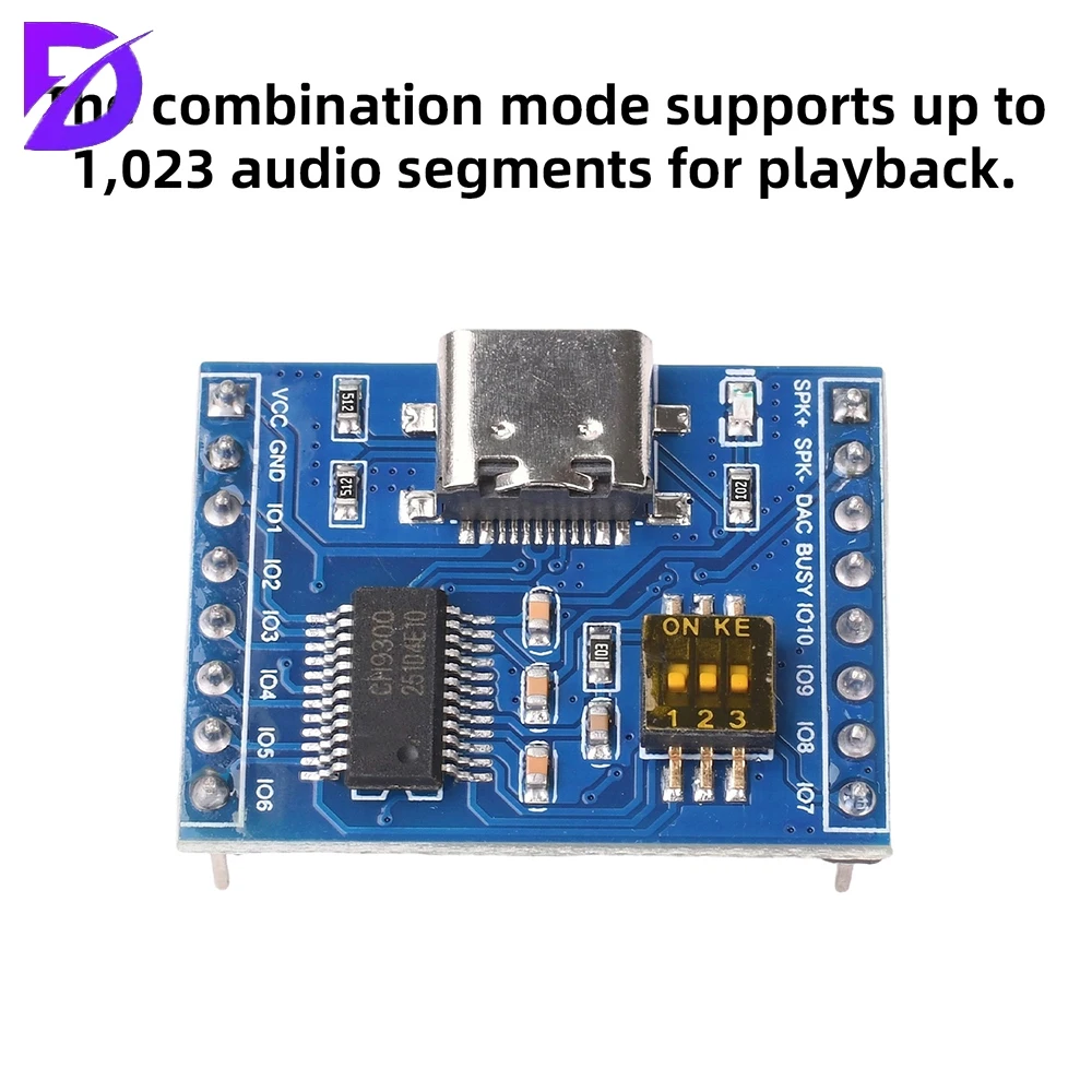CH9300 Voice Module With 10 Buttons One-To-One Playback Control MP3 Hardware Decoding Audio Module For Industrial Applications