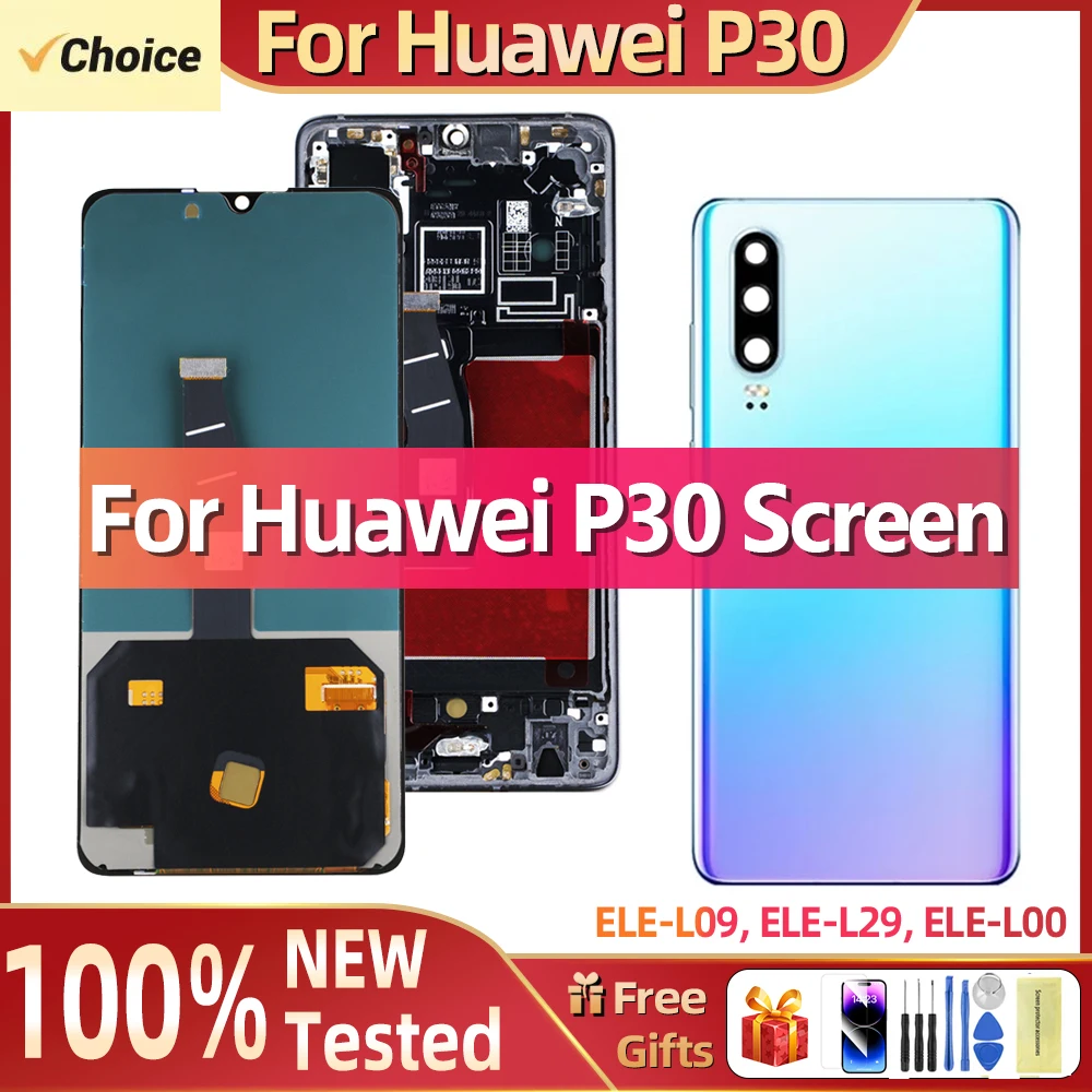 New OLED P30 Screen LCD For Huawei P30 Touch Digitizer Screen Panel ELE-L29 ELE-L09 ELE-L04 Support Fingerprint components