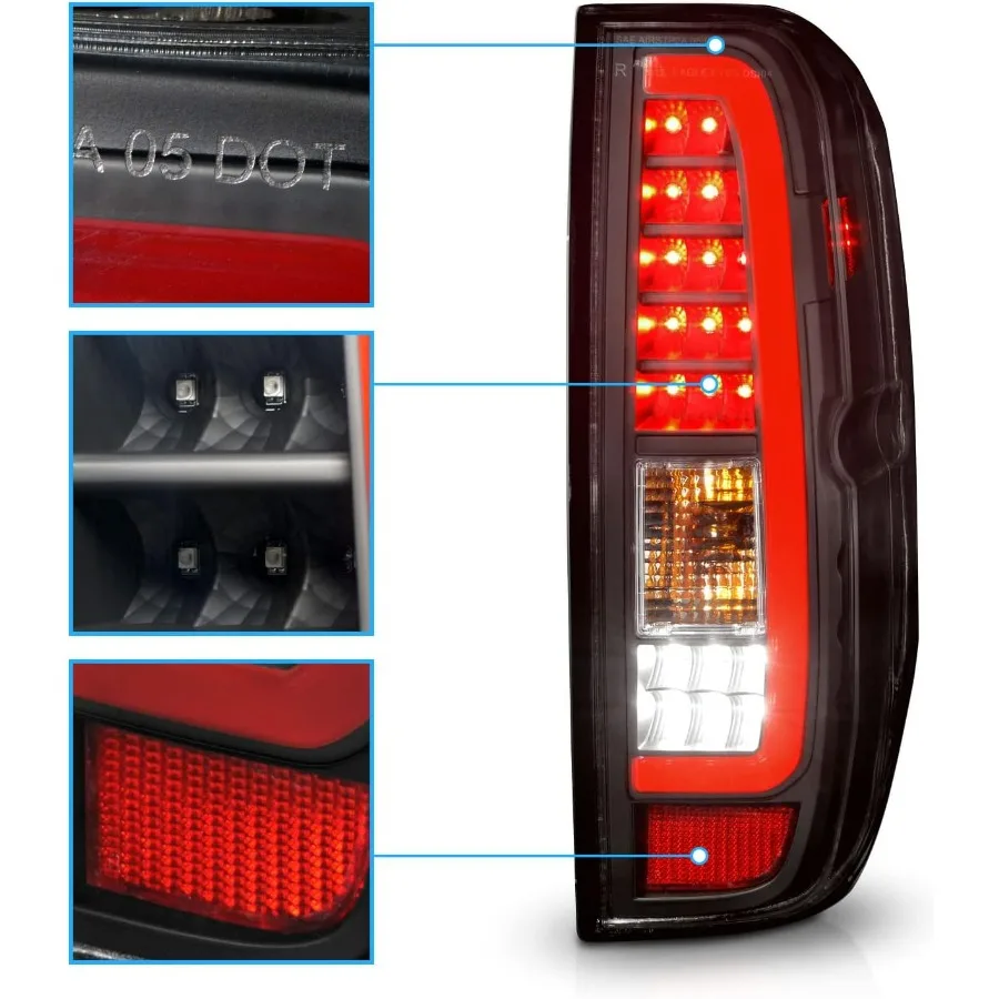 ل 2005-2021 نيسان فرونتير D40 2009-2012 سوزوكي خط الاستواء C-نوع LED الأسود استبدال مجموعة المصابيح الخلفية-الركاب و