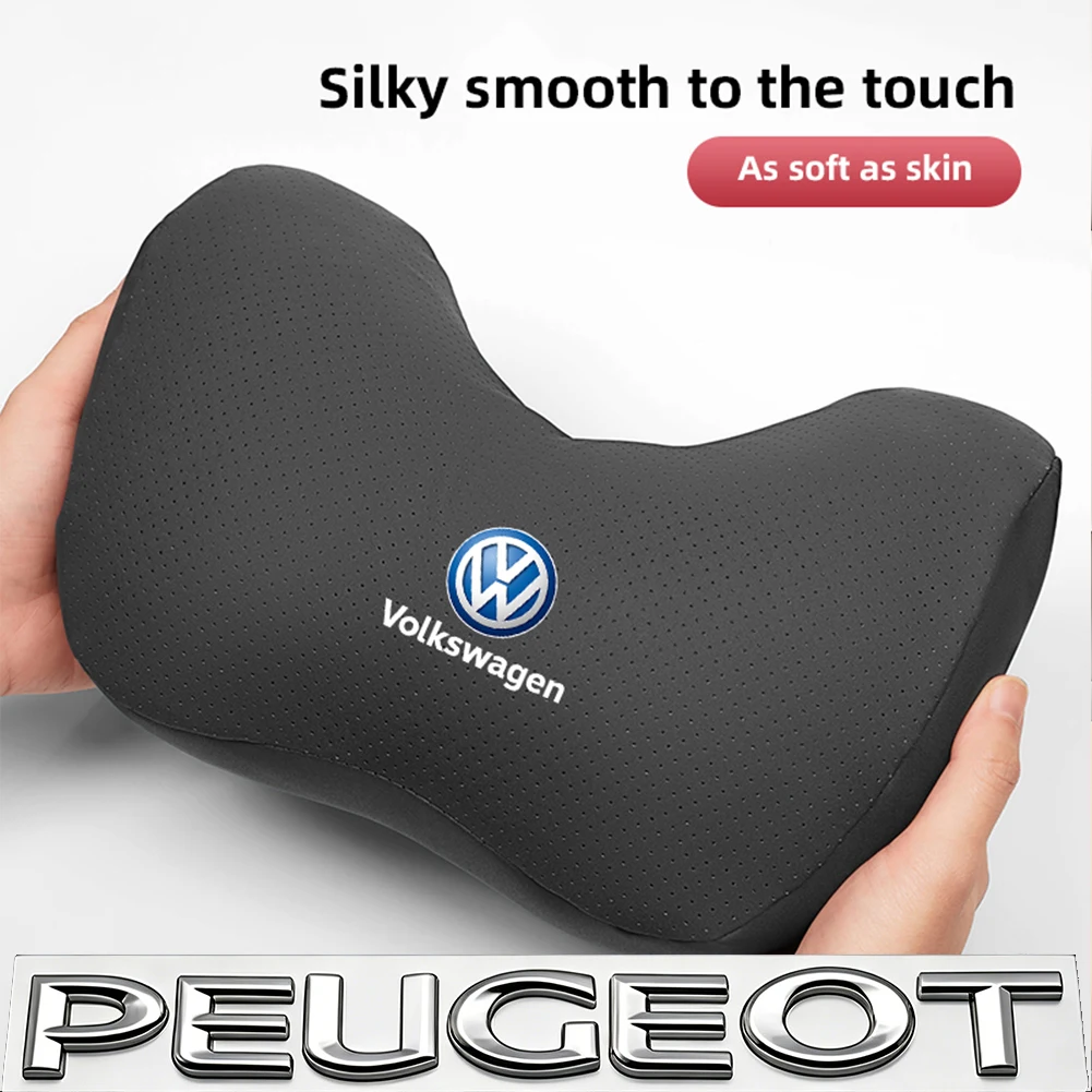 Car Seat Safety Headrest Pad Auto Emblem Neck Pillow For VW Golf T‑Roc Tiguan Polo ID.4 ID.7 Passat T‑Cross Taigo Atlas Beetle - view 4