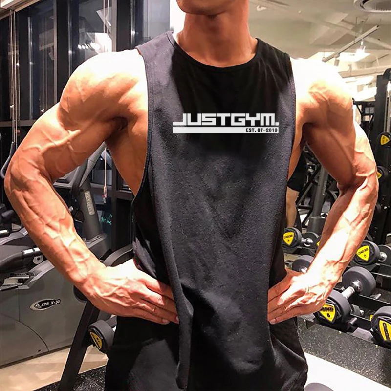 Brand New Workout Cotton Vest Fitness Gym Mens Clothing Tank Top Muscle Sleeveless Sporting Shirt Fashion Comfortable Singlets