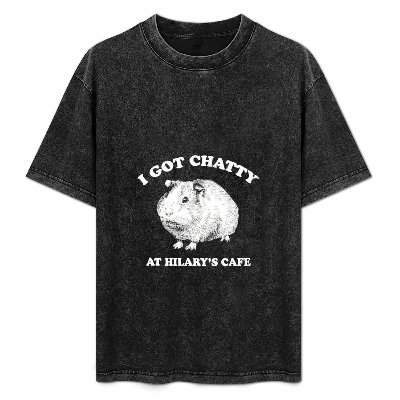 Camiseta Fleabag I Got Chatty At Hilary&39;s Cafe Guinea Pig Cafe, camiseta esportiva de alta elasticidade