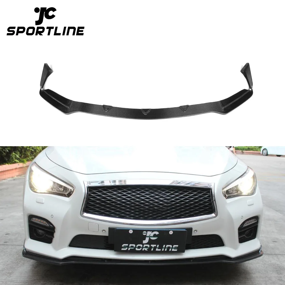 

Luxury Carbon Fiber Car Front Bumper Lip For Infiniti Q50 Sport 2014