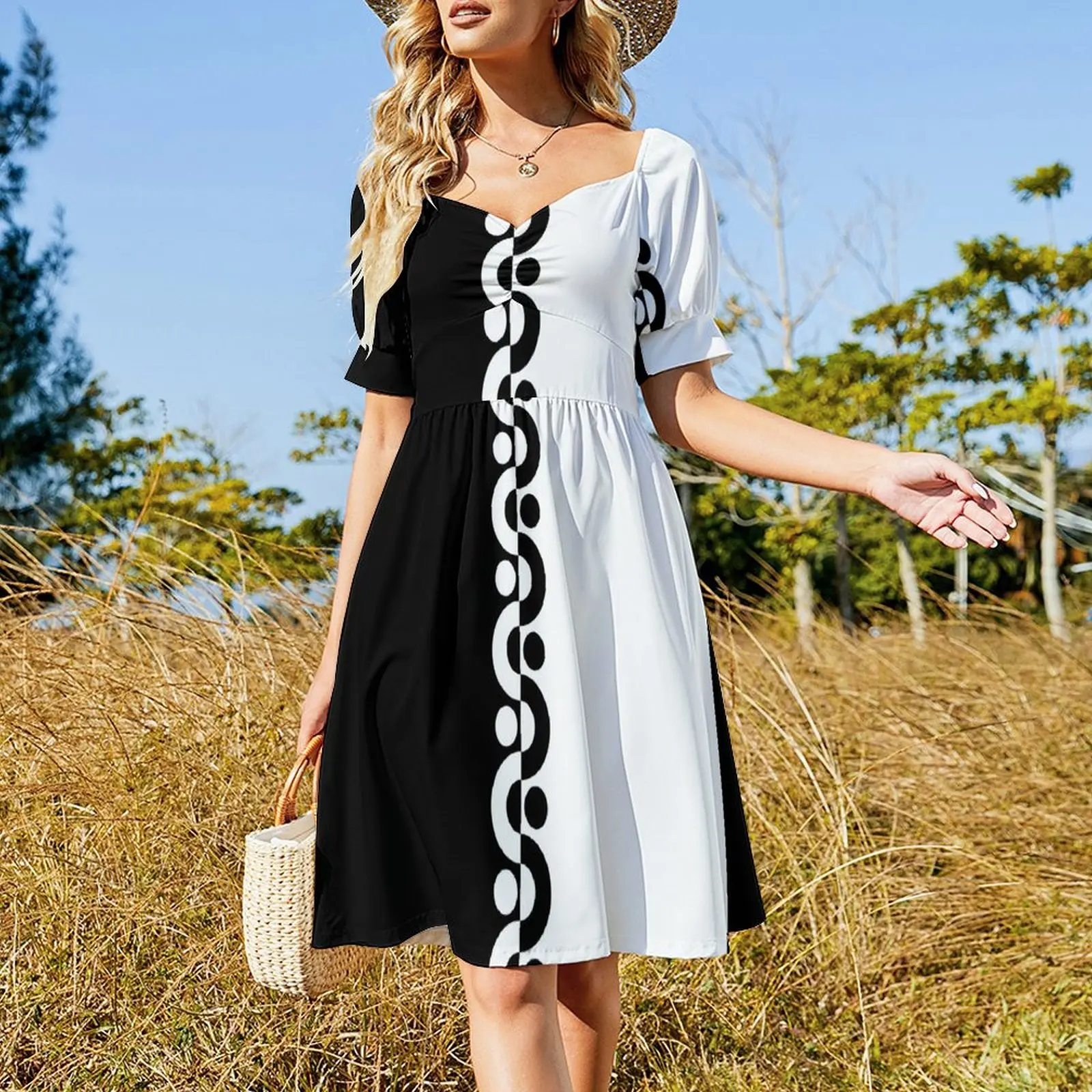 Retro - Black and White - 2Tone Sixties Short Sleeved Dress dress for women summer prom dresses Dress