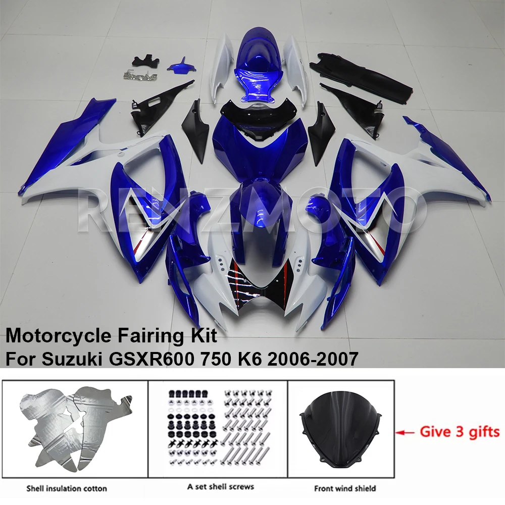 

S0606-123a Motorcycle Fairing Set Body Kit Plastic For Suzuki GSX-R600 R750 2006-2007 K6 K7 Accessories ABS Injection Bodywork