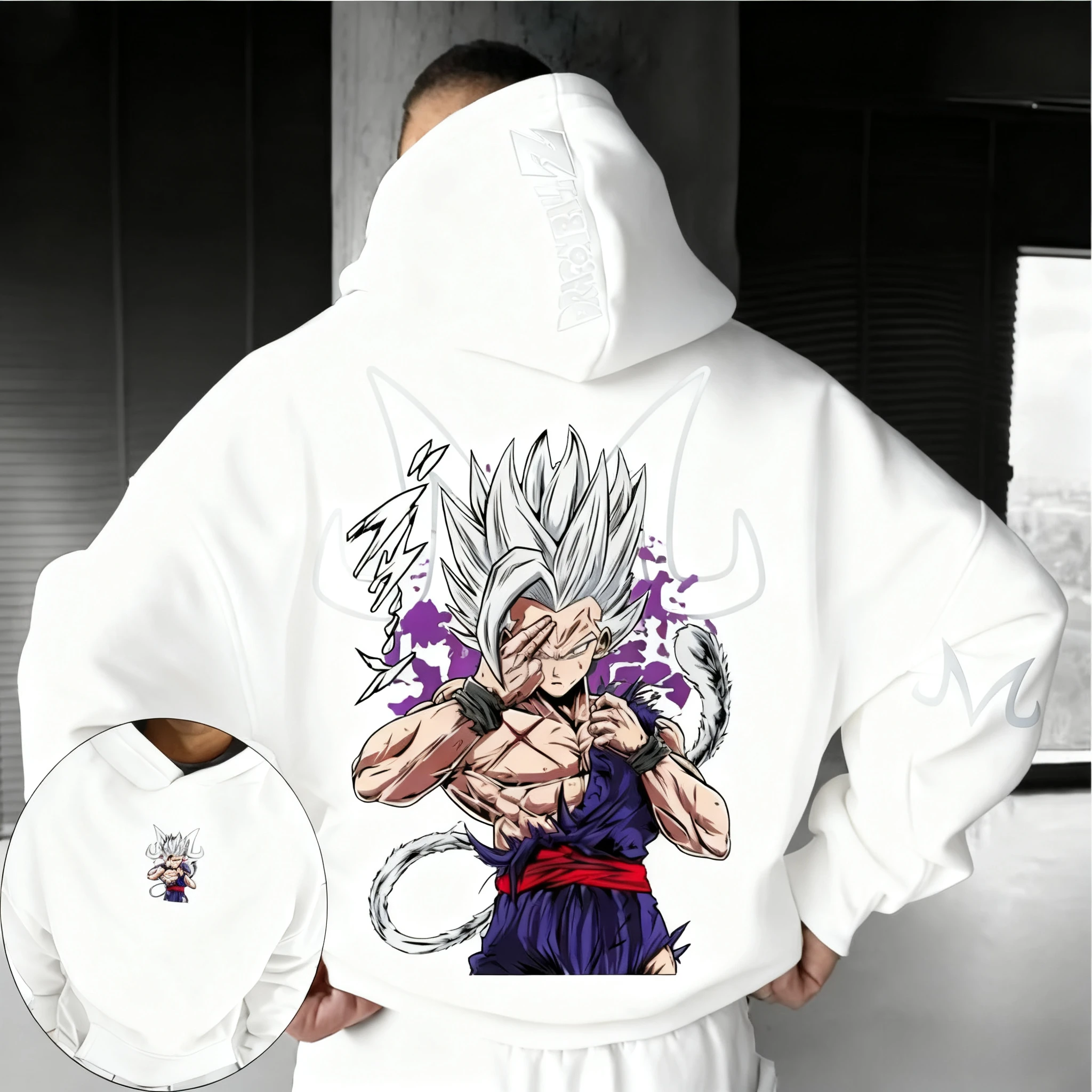 2026 New Hot Autumn_winter Dragon Ball Anime Beast Gohan Printed Hoodie Men's and Women's Loose Casual Large Parent Child Top