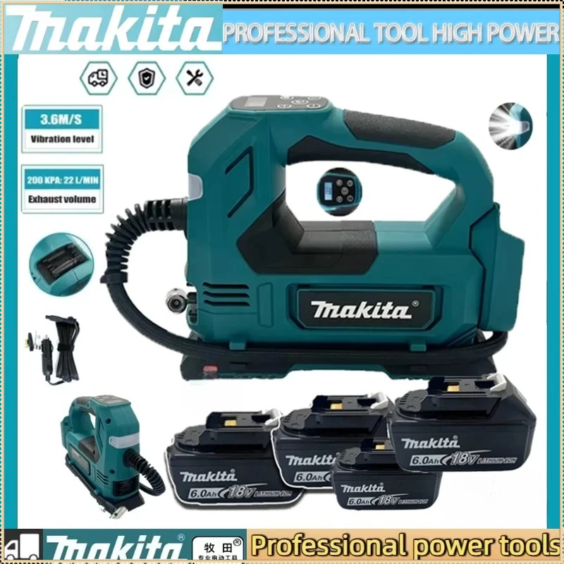 

Makita for Cars & Motorcycles 18V brushless air Pump Cordless Air Inflator: Portable Tyre Pump with Digital DisplayTool