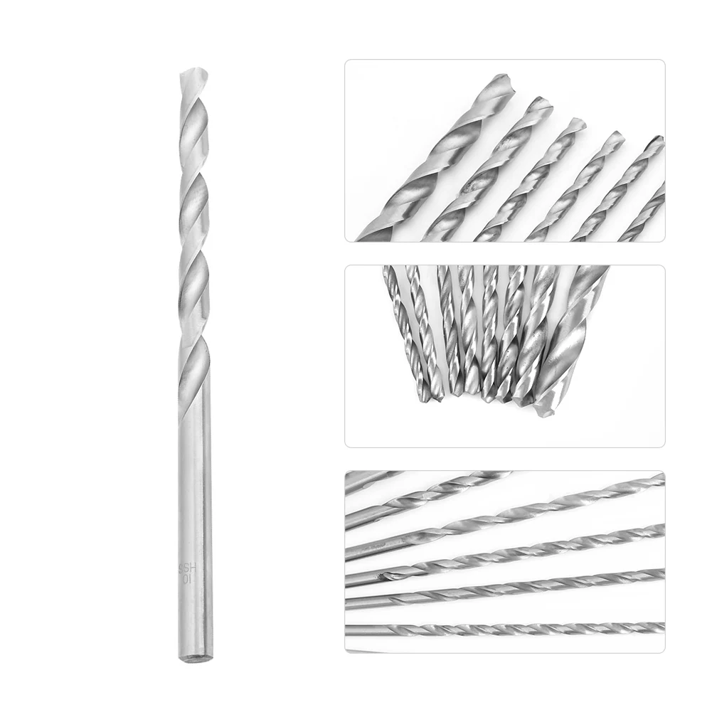 

Extra Long High speed Steel Straight Shank Drill Bit Tool 4-10mm For Wood Drilling Tool Drill Spiral Drill Bit