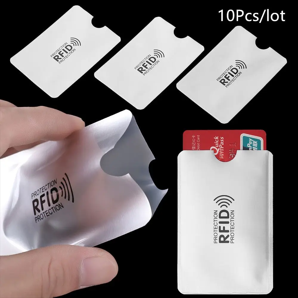10Pcs Shield RFID Blocking Anti Theft Card Protector Sleeve Card Holder Anti Rfid Wallet ID Bank Card Case