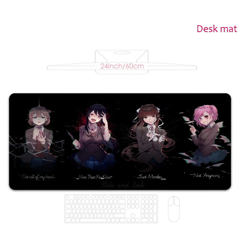 DDLC D-Doki L-Literature Mousepad Mouse Mat Desk Mat Large Gaming Accessories Prime Gaming XXL Keyboard Pad