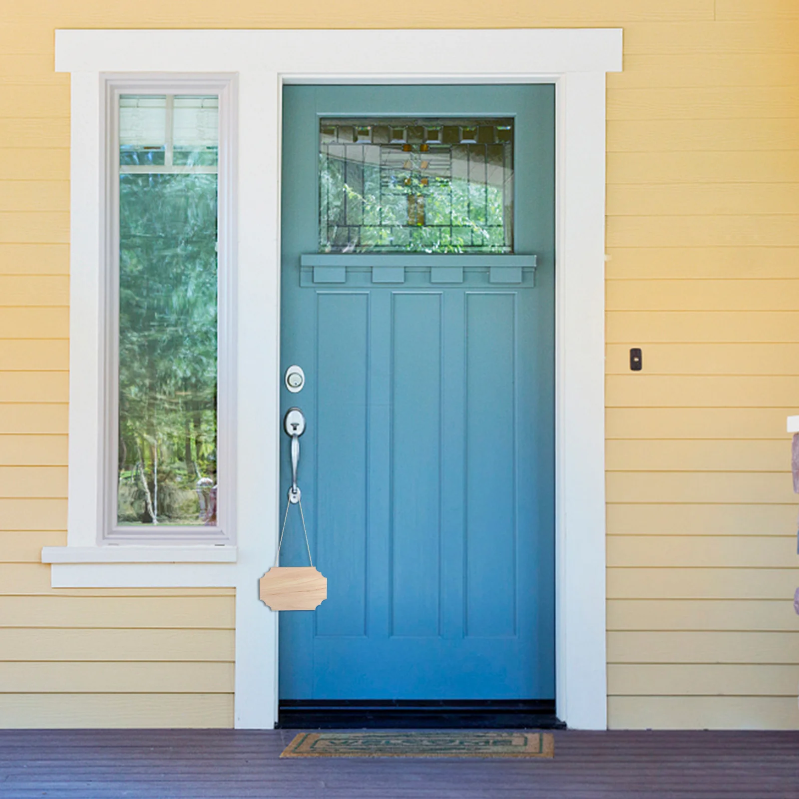 

2Pcs Blank Wood Sign DIY Unfinished Wooden Plaque Durable Lightweight Hanging Guide Plaques Home Decor Wood Plaque