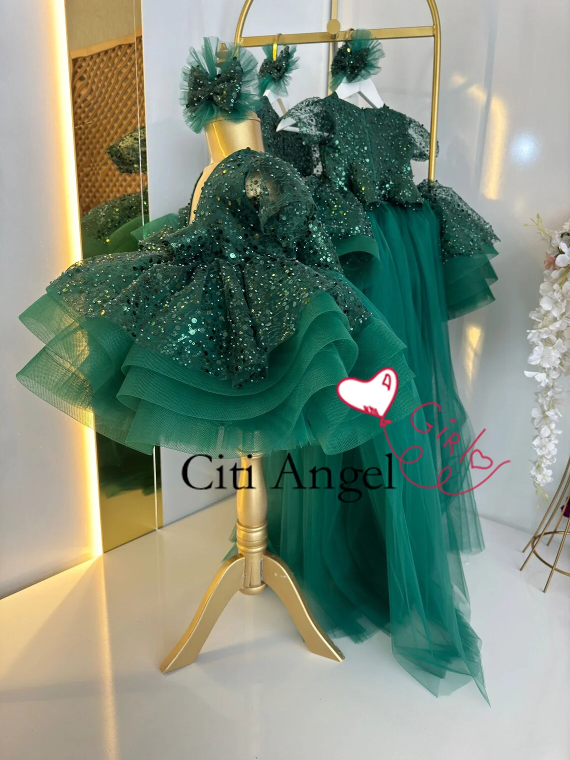 

Розовое бальное платье, платья с цветочным узором для девочек, тюлевые многоуровневые оборки по индивидуальному заказу, детские платья для дня рождения, детское свадебное платье с высоким воротом