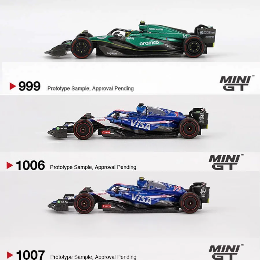 

MINIGT 1:64 Aston Martin AMR24 RB VCARB 01 Mini Red Bull 2024 Alloy Car Model - F1 Scale Model Collection Decoration Piece