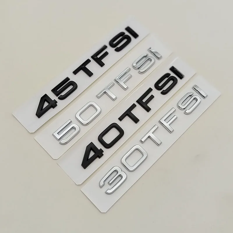 3D ABS 30 35 40 45 50 55 TFSI Logo Car Letters Trunk Emblem Badge Sticker For Audi A1 A3 A4 A5 A6 A7 Q3 Q5 Q7 TT Accessories