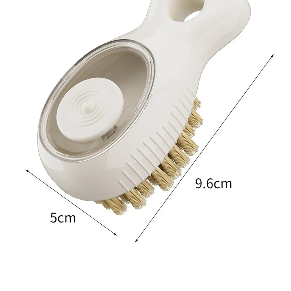 Convenient Soap Dispensing Kitchen Brush Press Button Cleaning Scrubber For Dishware Sink Pot Fabric Laundry Shoe Surface Wash