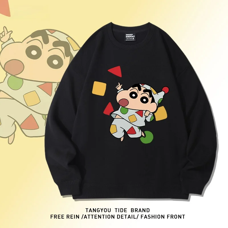 

Повседневная толстовка с длинными рукавами и мультяшным принтом для мальчиков, свободного кроя, 100% хлопок, круглый вырез, модный дизайн, осень-зима