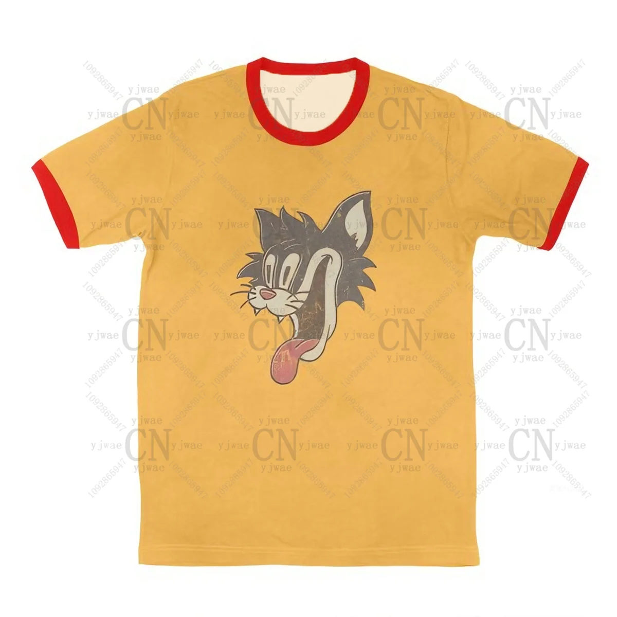 Crazy Cat Smiling Psycho Ringer T-shirt Patrick Hockstetter Character Shirt High Quality Casual Tee Summer Parent Child T-shirt