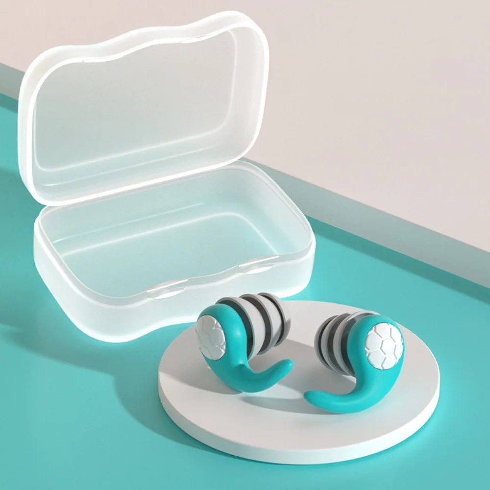 Ear Protector Swimming Earplugs Noise Reduction Waterproof Waterproof Ear Plug Portable Silicone Silicone Earplugs Swimming