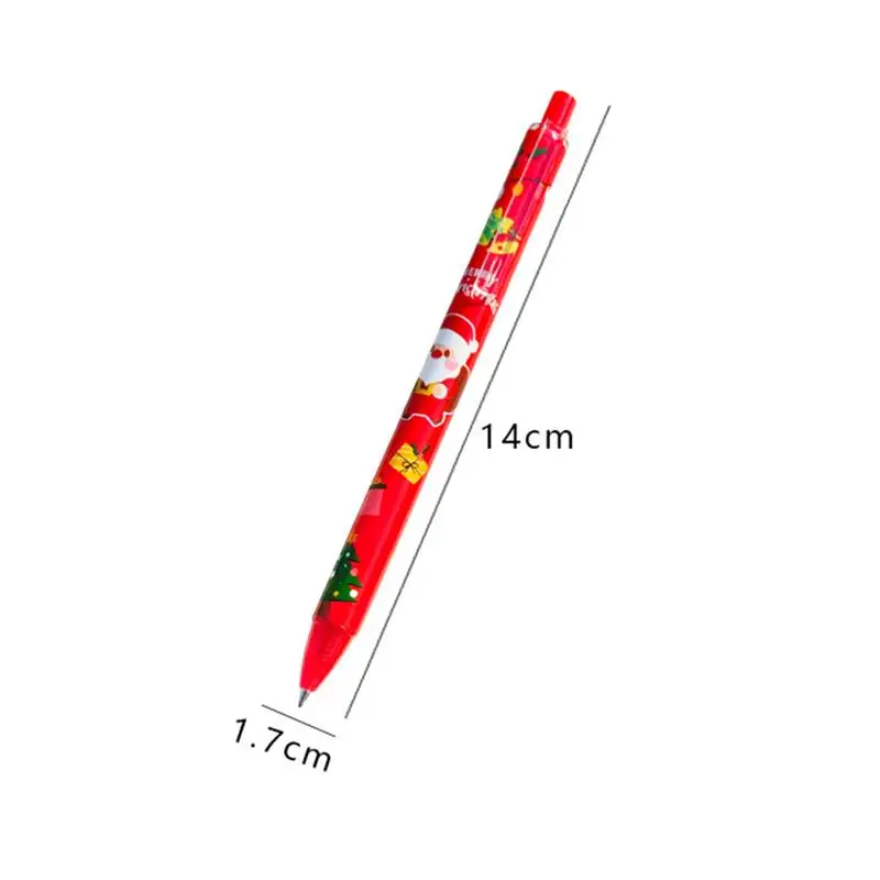 12pcs Christmas Themed Gel Pens Lovely Signature Pens Christmas Gel Pens Stationeries Office Signature Pens (Random Color)