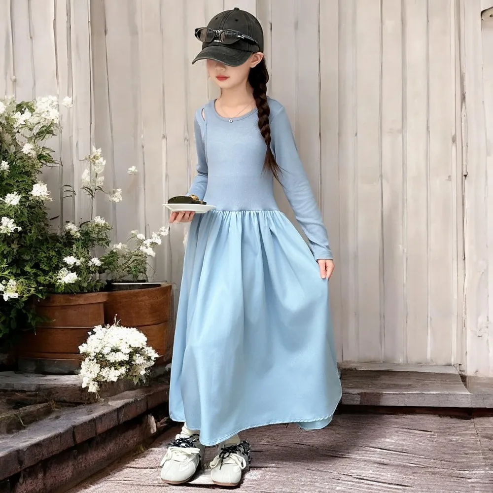 kids Long Dresses for Girls Party Dress Kids Princess Costume Teenager Elegant Children Baby Clothes Vestidos 6 8 10 12 14 Years