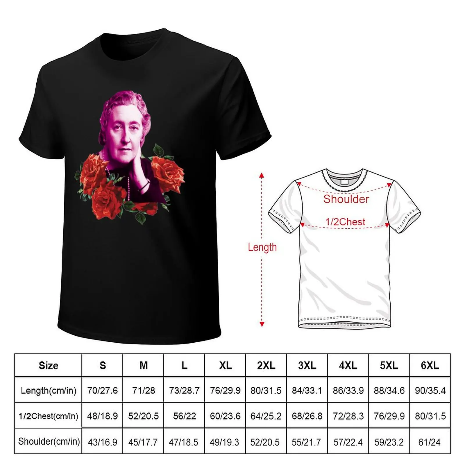 agatha vintage art T-Shirt man t shirts for men casual T-Shirt