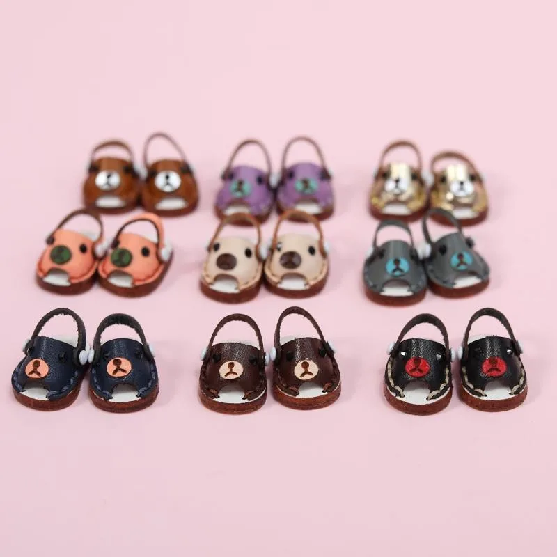 

ob11 baby shoes Handmade sandals Crochet doll bear shoes 1/12 body9 YMY sandals
