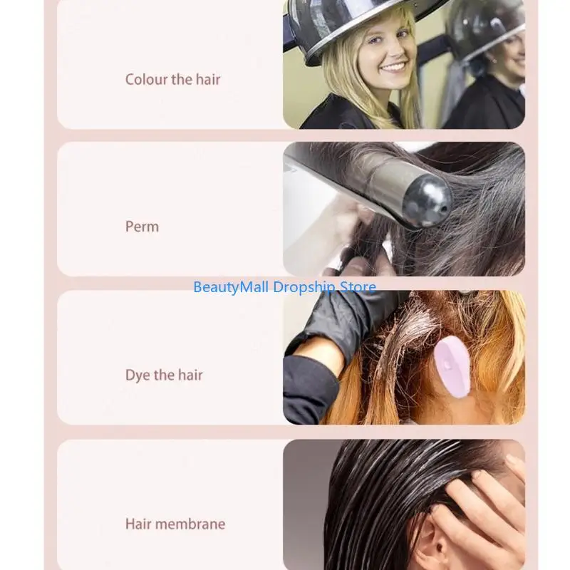 

40JD 1Pair Hair Ear Cover Salon Silicone Hair Dyeing Soft Earmuffs Hair Coloring Tool