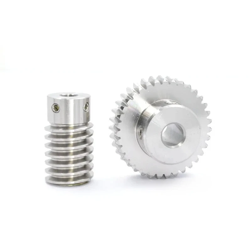 1pc 303 Stainless Steel 1 Mod Worm Gear Worm Rod 15/20/25/30/35/40/50/60 Teeth Speed Ratio 1:15 1:20 1:25 1:30 1:35 1:40 1:60