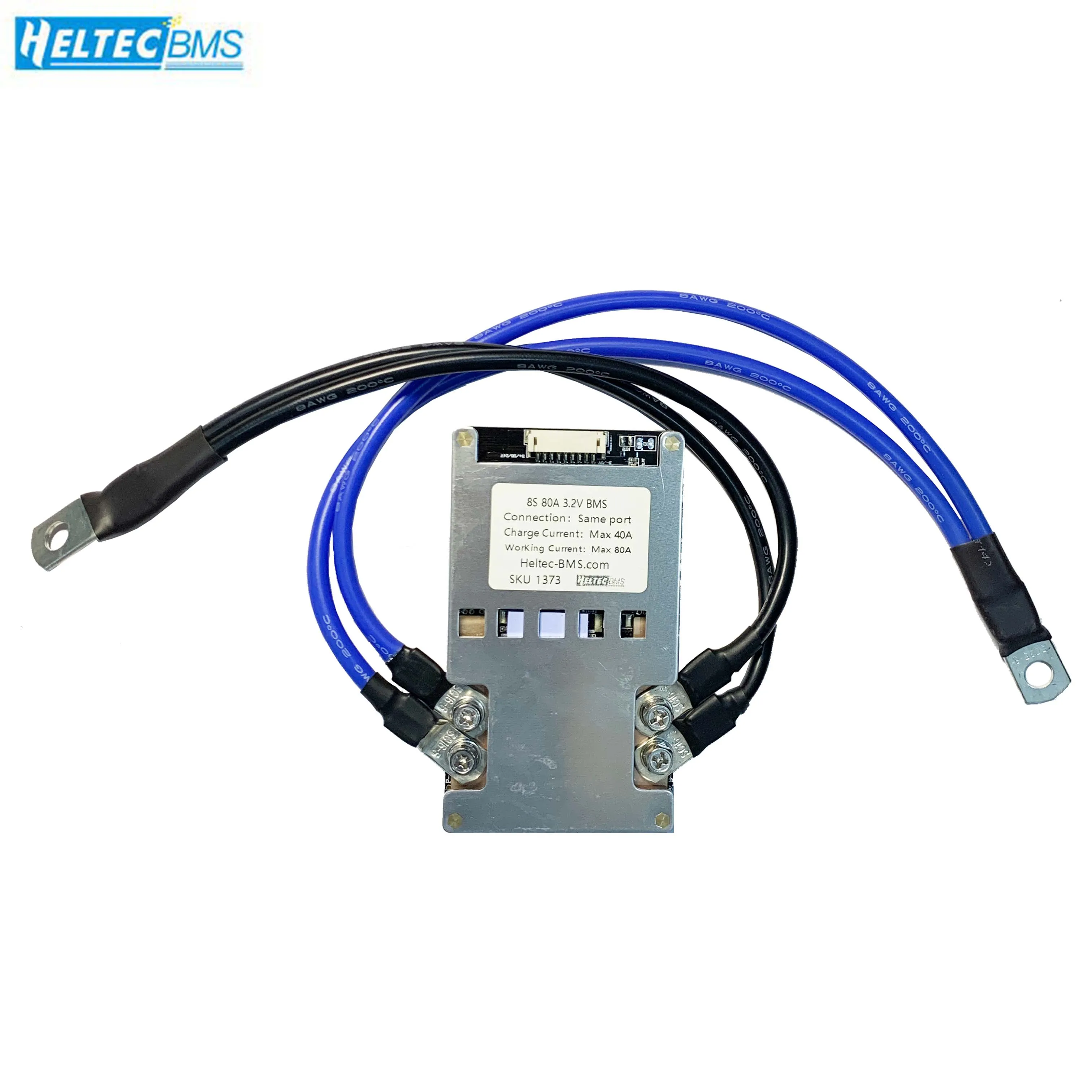 Heltec BMS 8S 80A 120A 150A 180A LifePO4 BMS Balance Board for 3.2V Battery protection board with 7AWG Cable  With Copper Nose