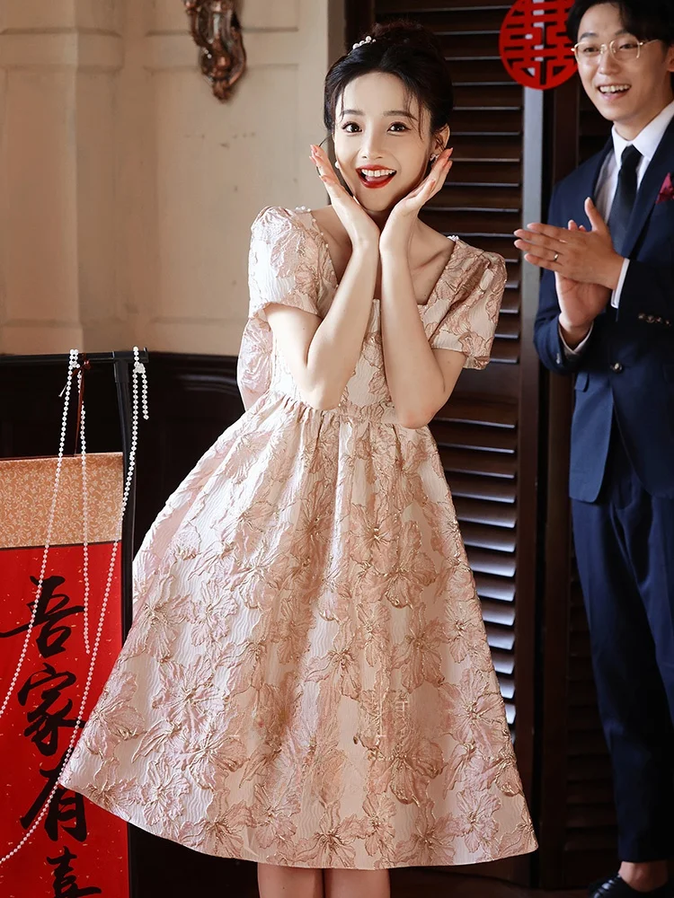 

Princ Sle Wedding Dr Materni Evening Gown Small Size Dres Concealing Belly for Engagement And Wedding