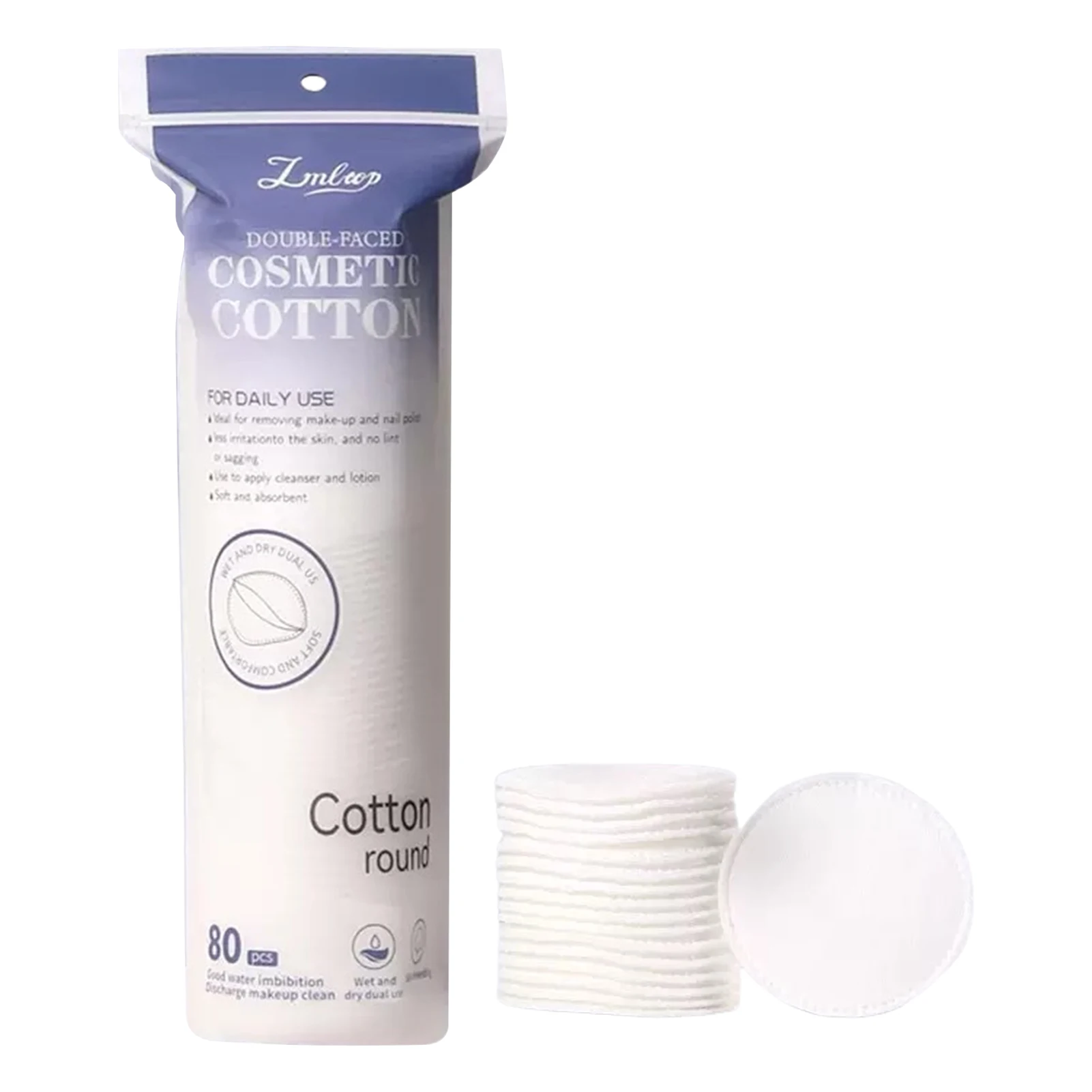 وسادات قطنية مستديرة لإزالة المكياج، أقمشة ناعمة صديقة للبشرة، وسادات قطنية لفرش المكياج وأحمر الشفاه #4