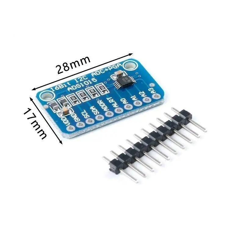 Module ADC I2C 12 bits ADS1015 avec amplificateur de gain programmable pour kits d'assemblage DIY de petits composants électroniques