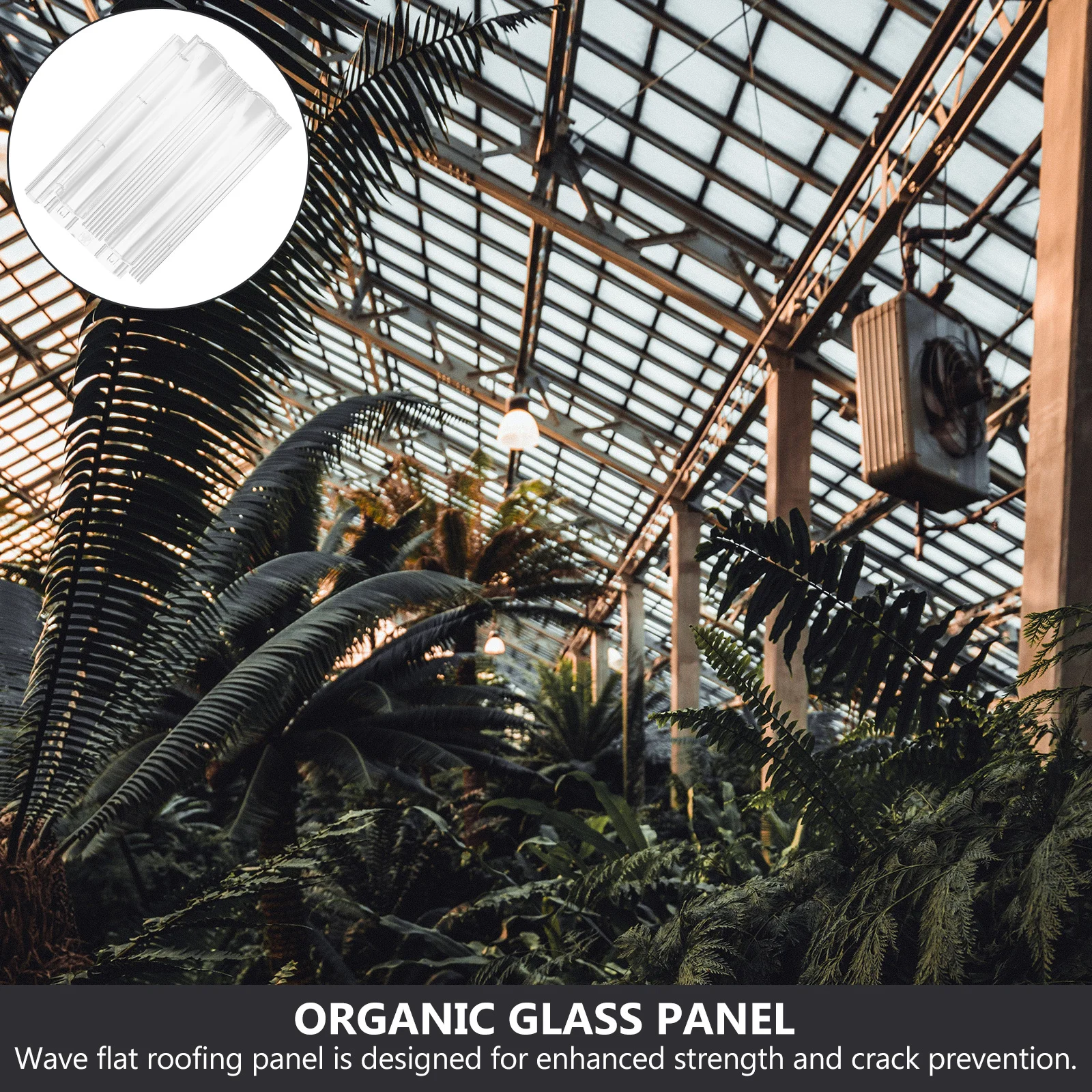 Panneau en verre résistant aux intempéries, Structure ondulée, toiture de serre adaptée à diverses Applications, panneaux de toiture de serre