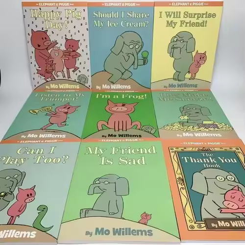 Random 10 Books Kawaii An Elephant and Piggies Book Interesting Story Children's Picture English Books Kids Learning Toys Libros - Image 6